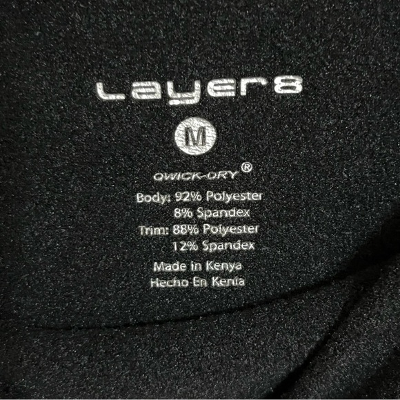 Layer 8 Performance Cold Weather Hoodie Black Reflective Long Sleeve Size Medium - Picture 3 of 8